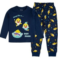 Chlapčenské bavlnené pyžamo s dlhým rukávom Baby Shark 116