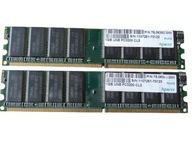 Pamięć DDR 2GB 400MHz PC3200 2x 1GB Dual Apacer Gwarancja