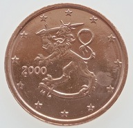 2 Euro Centy 2000 Heraldický lev erbu Fínska príležitostné