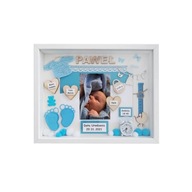 Metrika 3D rámik narodenia chlapca s fotografiou