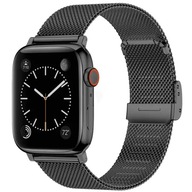 Pasek Czarny do Apple Watch 6 7 8 SE 38/40/41mm me