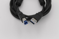 Kabel przewód do drukarki USB A - USB B (3.0) 1.5m czarny