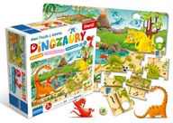 MAXI PUZZLE S DIERKOU DINOSAURY VZDELÁVACIA LOGICKÁ HRA 24 DIELIKOV GRANNA