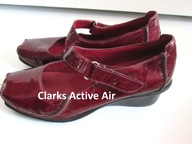 clarks active air komfortowe oddychające buty skórzane lakierki 37 37,5