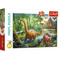 TREFL PUZZLE 60 WĘDRÓWKA DINOZAURÓW DINOZAURY