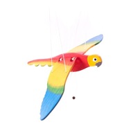 TARNAWA Lietajúci papagáj - drevený prívesok do postieľky