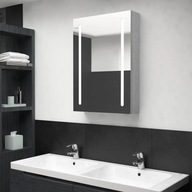 LED kúpeľňová skrinka so zrkadlom betónovo šedá 50x13x70 cm