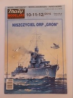 Niszczyciel ORP GROM 1:200 MM nr 10-11-12/2016