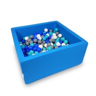 Suchy basen z piłeczkami 90x90x40cm niebieski
