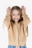 Dievčenský rozopínateľný sveter béžový 92 Coccodrillo