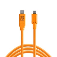 Kabel Tether Tools Pro USB-C 2.0 Micro B 4,6m CUC2515-ORG