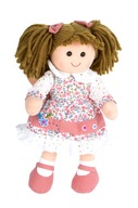 Mäkká bábika na maznanie Zuzka výška 38 cm, tmavé vlasy