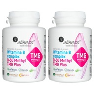 2x Aliness Vitamín B komplex B-50 Methyl plus TMG Únava Imunita 100k