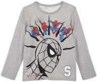 Szara bawełniana bluzka chłopięca Spider-man r.128 cm