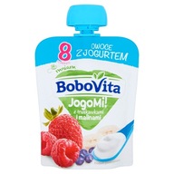 BoboVita JogoMi! Owoce z jogurtem z truskawkami i malinami po 8 miesiącu 80