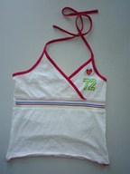 Sportowy biały top koszulka na lato r.158 New look