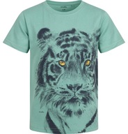T-shirt chłopięcy Koszulka dziecięca Bawełna 110 Tygrys zielony Endo