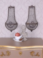 Dve nástenné svietidlá s krištálmi v barokovom štýle