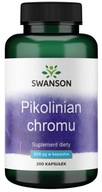 Swanson Chrom pikolinian 200mcg 200kaps Cukrzyca Mniejsze łaknienie