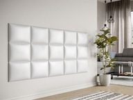 Čalúnený nástenný panel 40x30 PAG - biela eko koža