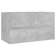 vidaXL Skrinka pod umývadlo, sivá betónová, 80x38,5x45 cm, doska