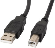 Kabel 0.5m USB 2.0 A-B AB MM HQ black do drukarki 50cm
