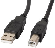 Kabel 0.5m USB 2.0 A-B AB MM HQ black do drukarki skanera dysku 50cm