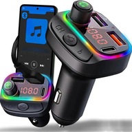 BLUETOOTH TRANSMITTER FM BT 5.0 AUTÓS TÖLTŐ AUTÓBA 2X USB USB-C 3 + 2 egyéb termék