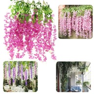 12x Wisteria Glycín Umelá Girlanda Kvetinová