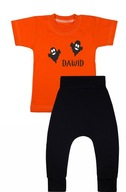 Komplet koszulka z dresowymi spodniami Duszki z imieniem na Halloween IDRUK