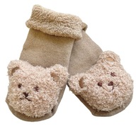 Ponožky detský medvedík plyšové zateplené teplé protišmykové ABS