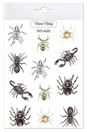 Tetovanie umývateľné Pavúky, realistické maľované ilustrácie