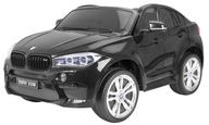 BMW X6M XXL dla 2 dzieci Lakier Czarny Pilot Ekoskóra Pasy Wolny Start