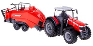 TRAKTOR MASSEY FERGUSON Z PRASĄ KOSTKUJĄCĄ BBURAGO