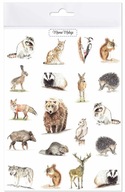 Tetovanie umývateľné Lesné zvieratá, realistické maľované ilustrácie