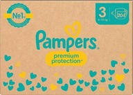 Pieluszki Pampers Premium Care Rozmiar 3 204 szt.