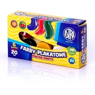 FARBY PLAKATOWE SZKOLNE ASTRA 6 KOLORÓW 20ml