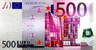 500 EUR Výnimočná zberateľská bankovka Postriebrený darček