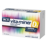 Acti Vita-miner D3, 60 tabliet vitamínu 2000 j.m.