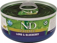 FARMINA N&D Cat Prime lamb blueberry karma mokra dla kota z jagnięciną 70g