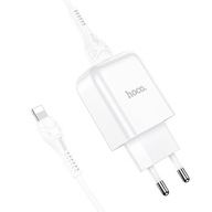 HOCO ładowarka sieciowa USB + kabel do Lightning biała 2A