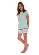 CORNETTE dievčenské pyžamo WAKE UP zelené 146-152