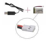USB nabíjačka 3,7V 1s lipo + batéria pre dron