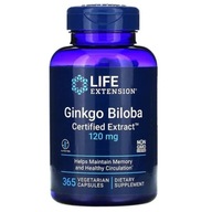 Life Extension Ginkgo Biloba Certifikovaný extrakt 120mg 365 vkaps