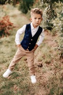 Elegantný komplet pre chlapca na oslavu vesta - nohavice 86