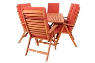 Sada záhradného nábytku komplet so stoličkami 6 os nábytok z eukalyptového dreva
