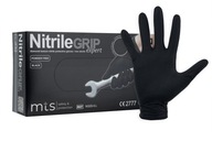 NitrileGrip rękawice rękawiczki nitrylowe ochronne czarne rozmiar M 50szt