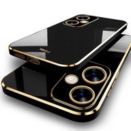 Etui do OPPO A79 5G + SZKŁO 9H ELEGANCKIE GLAMOUR GOLD CASE OBUDOWA