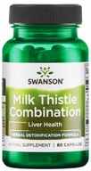 Swanson Milk Thistle Combo 60kaps Pestrec mariánsky Detox Podpora pečene Toxíny