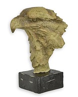 Stylowa Rzeźba Głowa Orła Ptak Figura Orzeł 28 cm